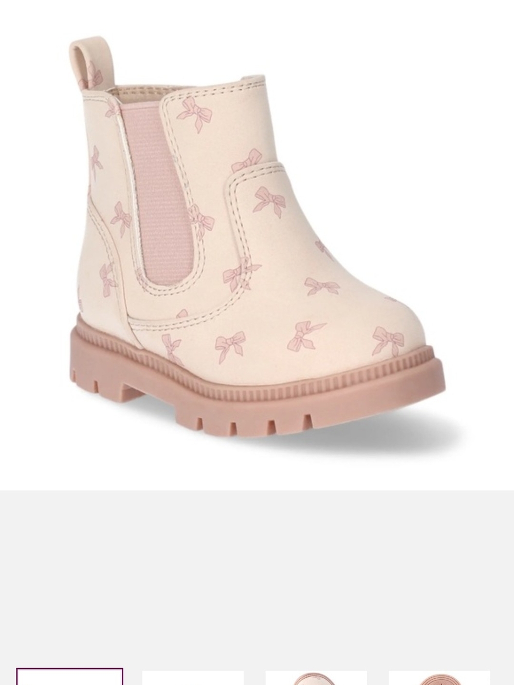 Wonder Nation Pink Bow Print Booties